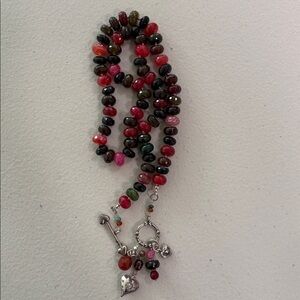 Sundance Catalog Rainbow Agate Hand Knotted Sterling Necklace—STUNNING!! New!